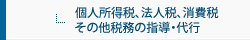 個人所得税、法人税、消費税その他税務の指導、代行