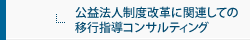 公益法人制度改革に関連しての移行指導コンサルティング