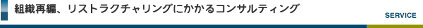 組織再編、リストラクチャリングにかかわるコンサルティグ